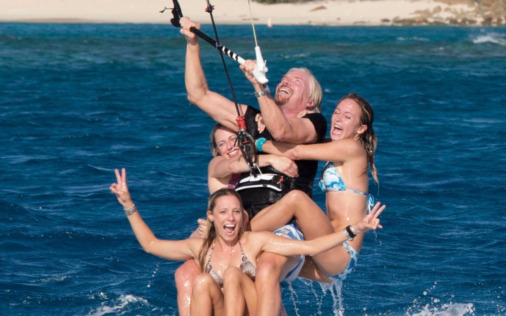 Richard Branson’s story behind the kitesurf picture