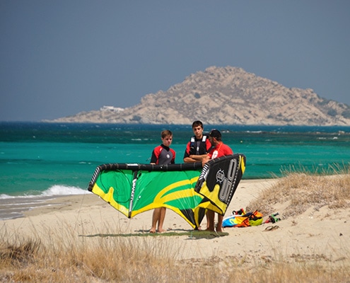 kitesurfing lessons Naxos Kitesurf Club